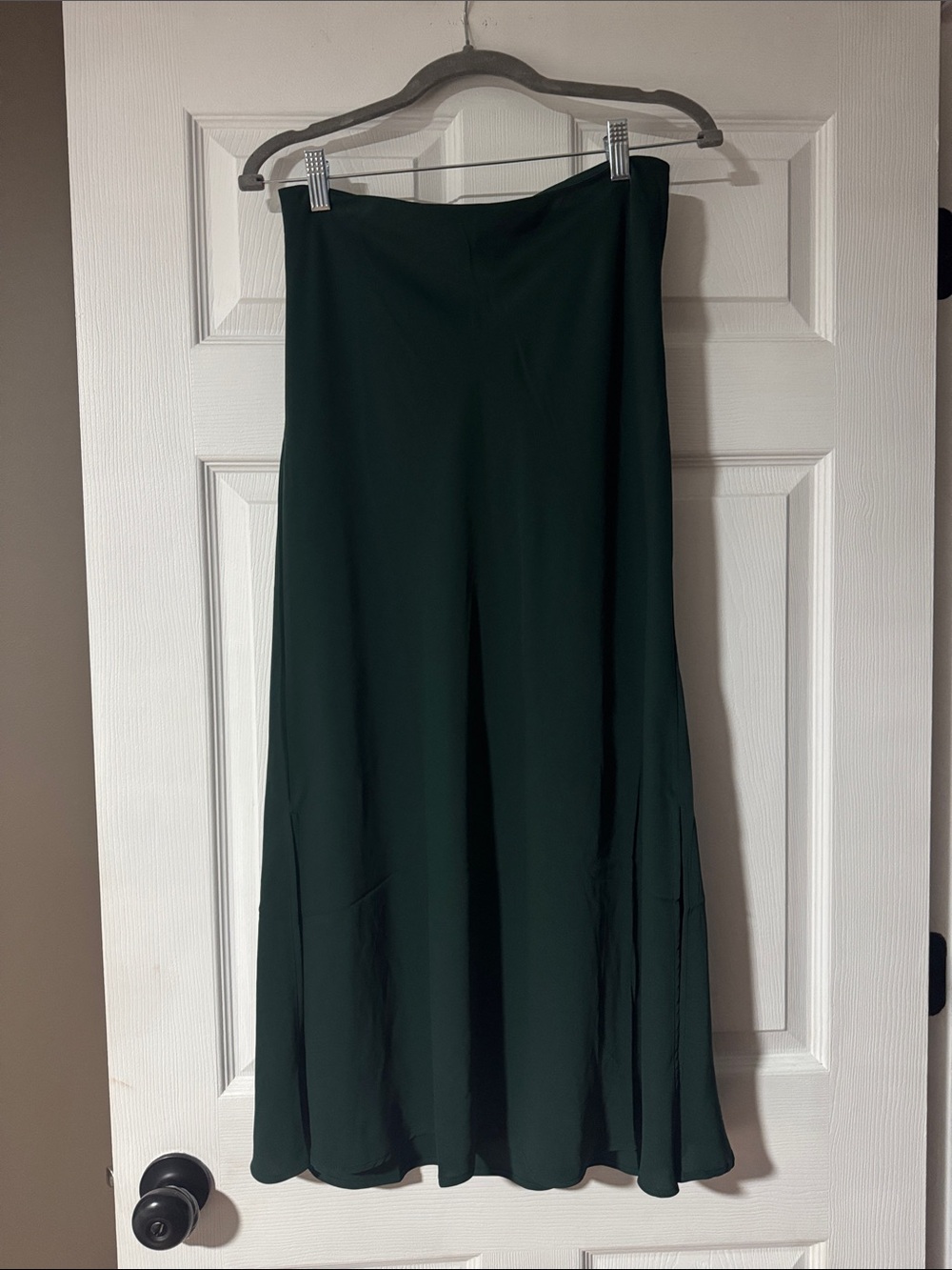Time and Tru Dark Green Midi Skirt